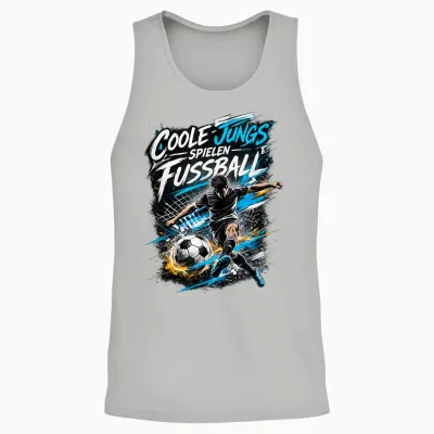 Fußball T-Shirt Kinder Junge Fußballer Geburtstag Geschenk Unisex Tank Top - Ash