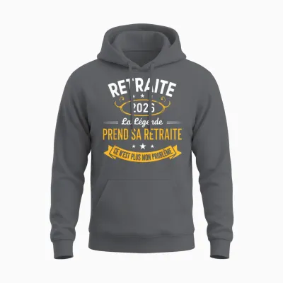 La Légende Prend Sa Retraite 2026 Homme Retraité Unisex Hoodie - Charcoal