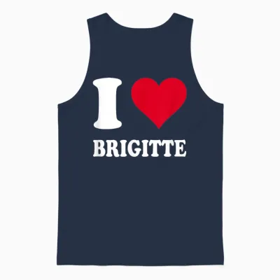 Cœur Rouge « I Love Brigitte » Unisex Tank Top - Navy