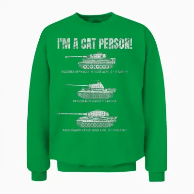 Tank Vi Tiger I German Panther Tank Lover T-Shirt, Black Unisex Sweatshirt - Irish Green