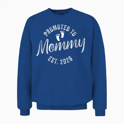 Promoted to Mommy 2026 Unisex Sweatshirt - Royal
