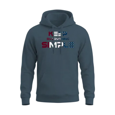 Keep Everything Simple Unisex Hoodie - Dark Heather