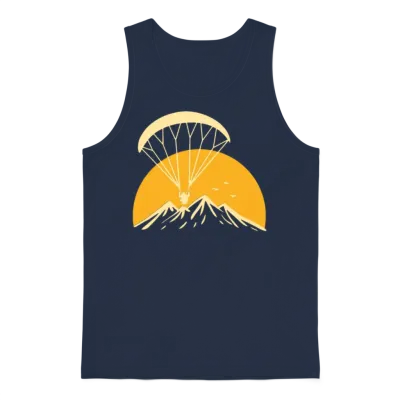 Paramotoring Retro Unisex Tank Top - Navy
