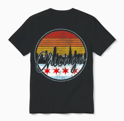 Chicago Illinois Unisex T-Shirt - Black