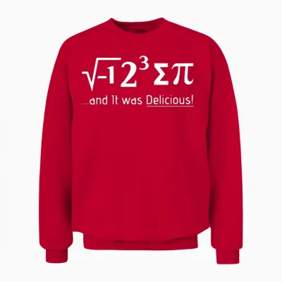 I Ate Some Pi Print Funny I Ate Some Pie Math Unisex Sweatshirt - Red