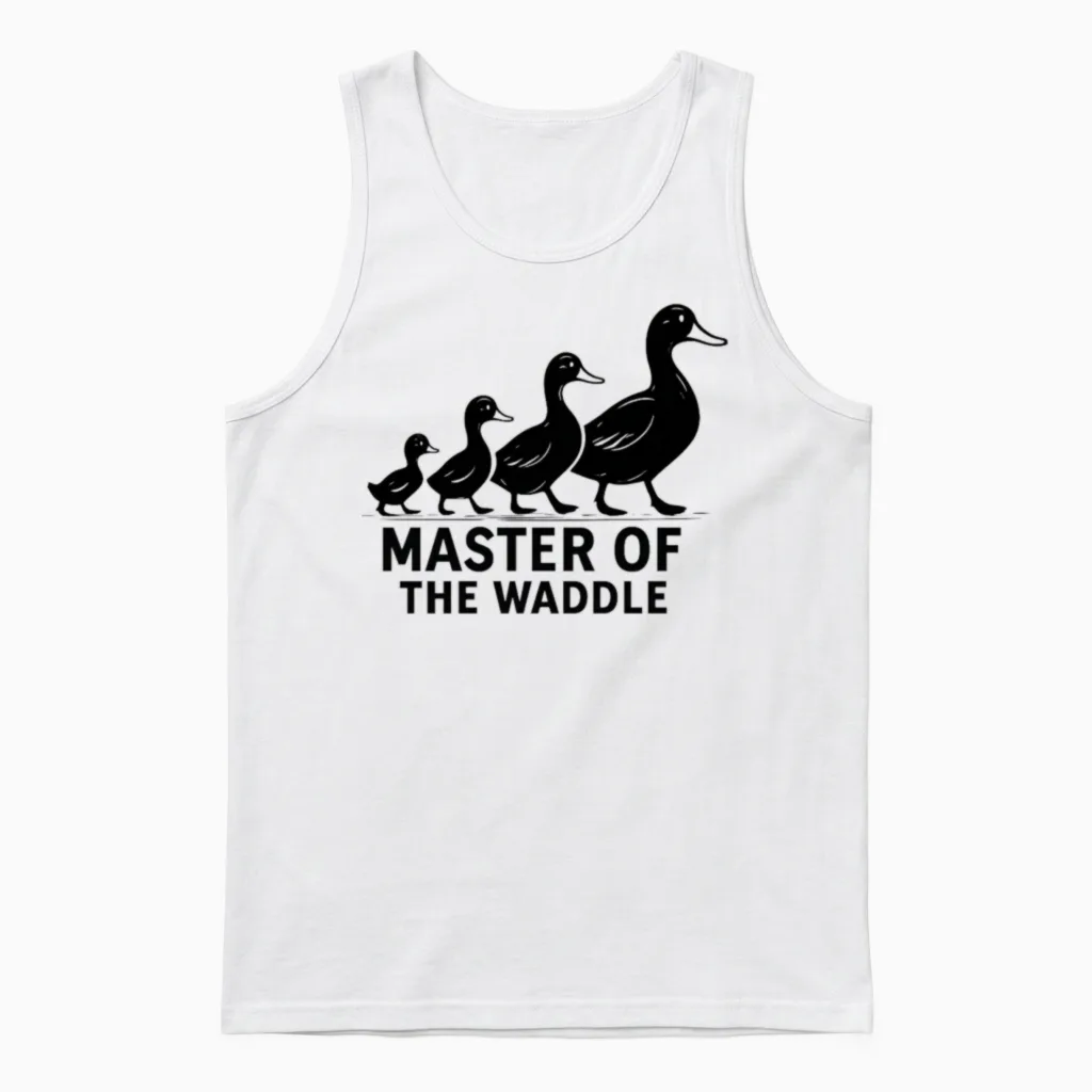 Master of the Waddle Duck Herding Unisex Tank Top in White