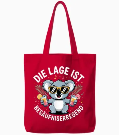 Die Lage Ist Besäufniserregend Malle T-Shirt Damen Koala Tote Bags - Red