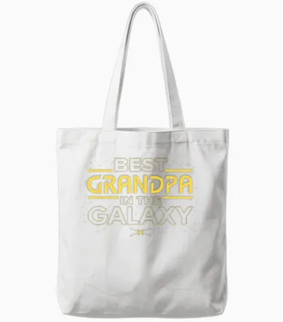 Star Wars Best Grandpa in the Galaxy Birthday Father’s Day Tote Bags - White