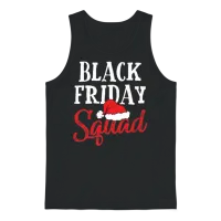 Black Friday Squad Shopping Team Funny Christmas Unisex Tank Top - Black – 1
