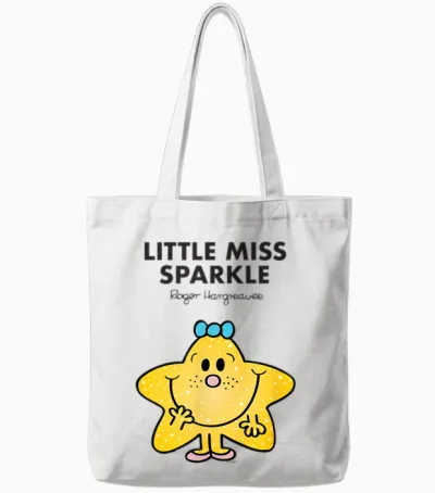 Mr. Men Little Miss Sparkle Tote Bags - White