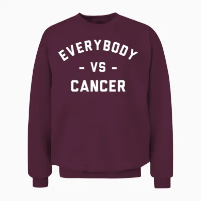 Everybody vs Cancer Unisex Sweatshirt - Maroon
