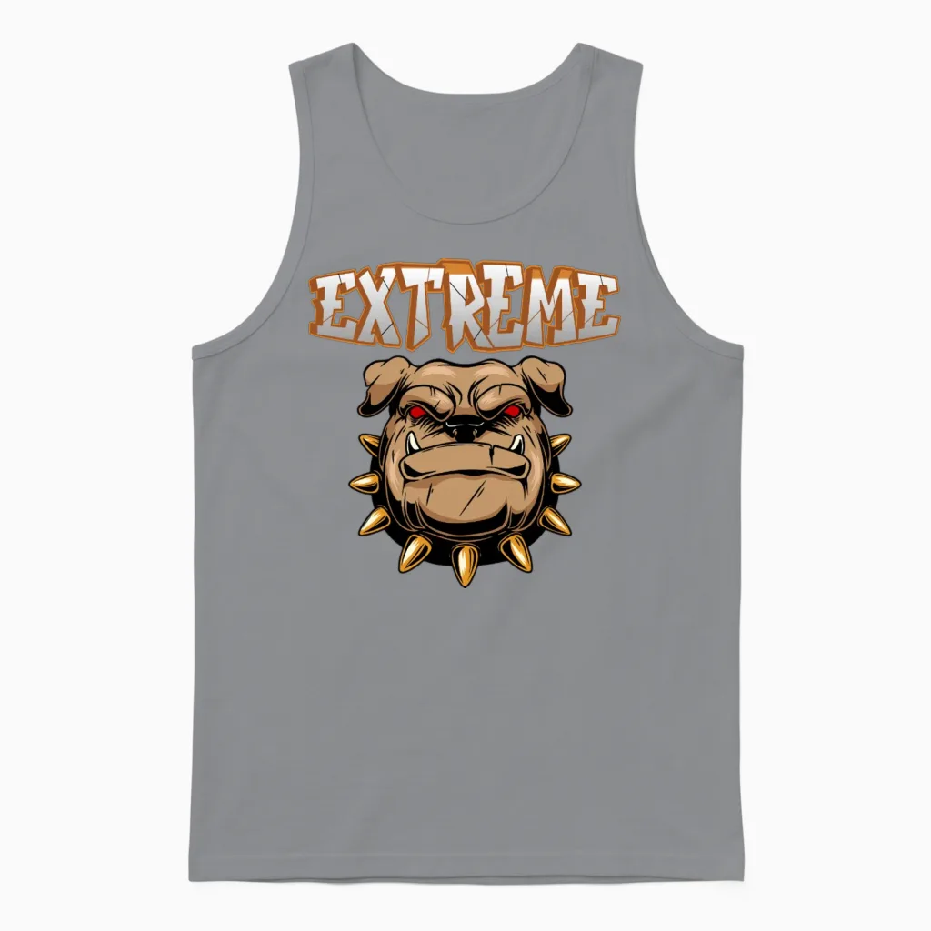 Extreme Bulldog. Unisex Tank Top in Sport Grey