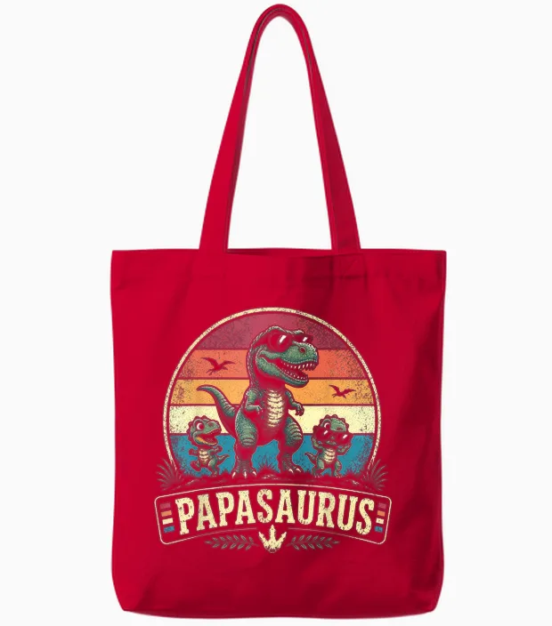 Papa Shirt Lustig Papa Geburtstag Vater Spruch Geschenk Papa Tote Bags in Red
