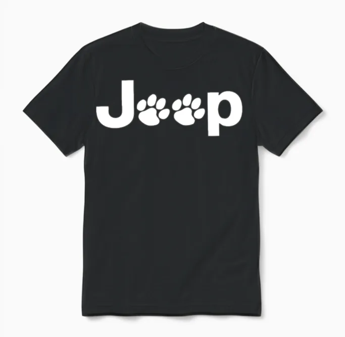 Jeep Dog Lovers Unisex T-Shirt in Black