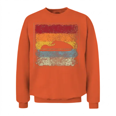 Jetski Retro Unisex Sweatshirt - Orange