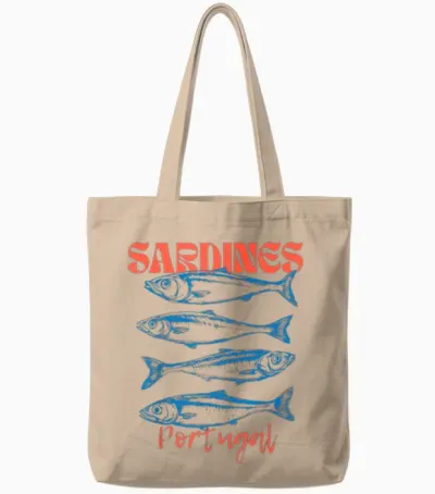 Sardinen Portugal Mittelmeer Europa Reise Souvenir Tote Bags - Natural