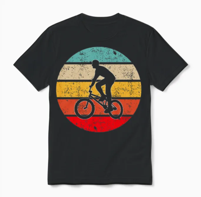 Bmx Retro Cycling Unisex T-Shirt in Black