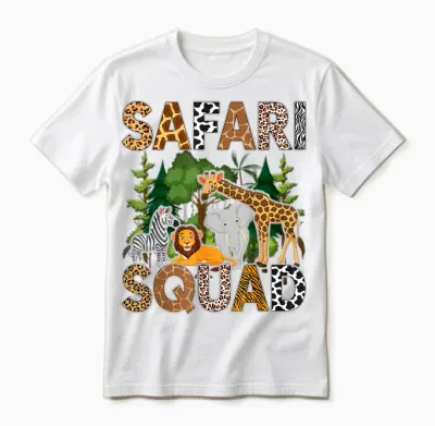 Safari Art for Men Women Zoologist African Print Zoo Safari Unisex T-Shirt - White