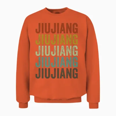 Jiujiang China Retro Vintage Unisex Sweatshirt - Orange