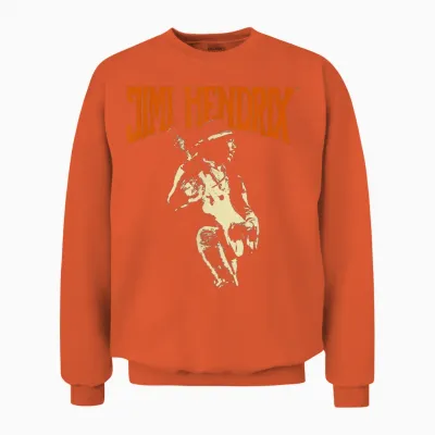 Jimi Hendrix Gitarre Unisex Sweatshirt - Orange