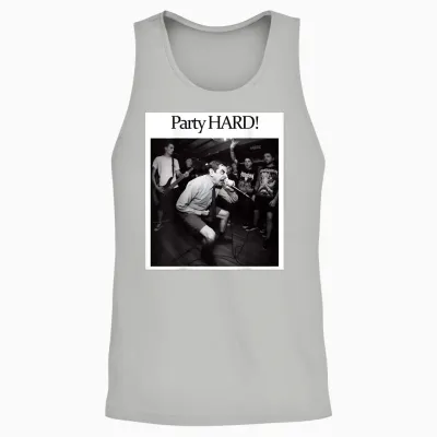 #lele Künstliche Intelligenz Bean T-Shirt Motiv, Party Hard Unisex Tank Top - Ash