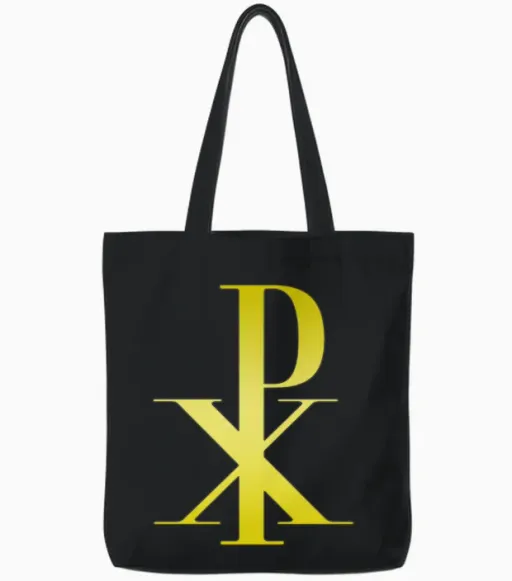 Pax Christi God Religion Jesus Christ Prayer Tote Bags in Black
