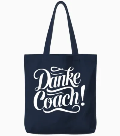 Danke Coach - Trainer Abschied Fitness Fussball Tote Bags - Navy