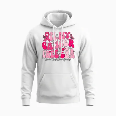 In My Cancer Free Era Survivor Breast Cancer Unisex Hoodie - White