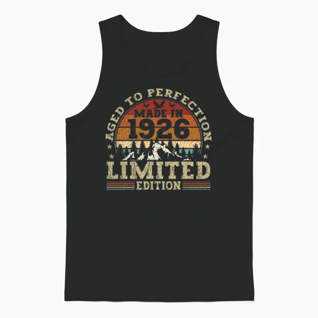 Jahrgang 1926 Retro Vintage Unisex Tank Top - Black