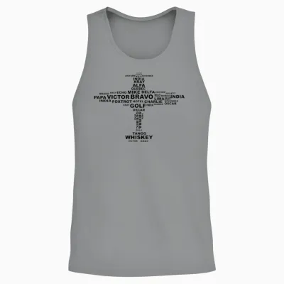 Full Phonetic Alphabet Plane Letters Unisex Tank Top - Sport Grey