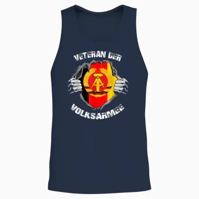 Nva Veteran Der Ddr Stolz Der Republik Nationale Volksarmee Unisex Tank Top - Navy