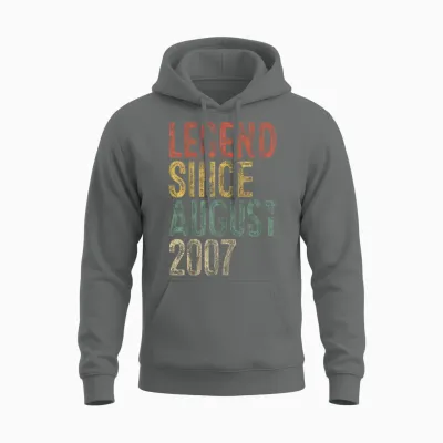 Legend 2007 18th Birthday Gifts for Boy Girl 18 Year Old Unisex Hoodie - Graphite Heather