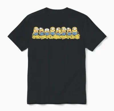 Minions Many Happy Minions on Bananas Unisex T-Shirt - Black