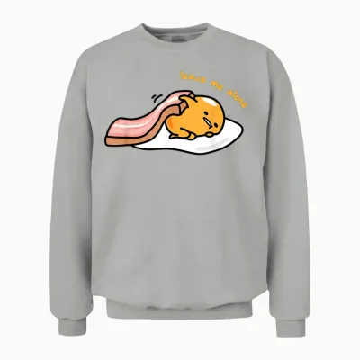 Gudetama Leave Me Alone Unisex Sweatshirt - Ash