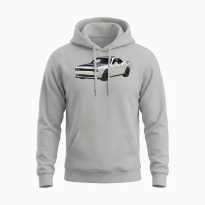 Dodge Challenger Srt Demon Supercharged Hemi Unisex Hoodie - Ash