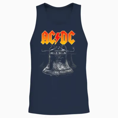 Ac/dc Hells Bells Unisex Tank Top - Navy