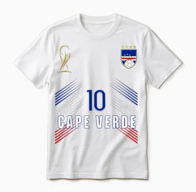 Retro Cape Verde Flag Cape Verdean Pride Lovers Unisex T-Shirt - White
