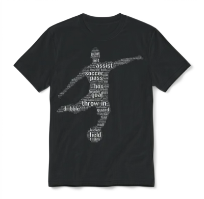 Soccer for Men and Boys Unisex T-Shirt - Black
