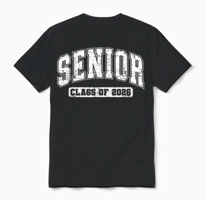 Senior 2026 Class of 2026 Seniors Graduation 2026 Senior 26 Unisex T-Shirt in Black