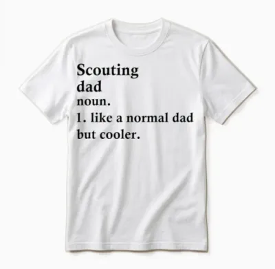 Scouting Dad Funny Scout Definition Unisex T-Shirt - White