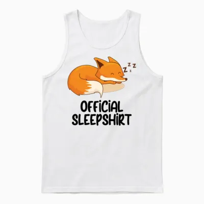 Funny Animal Shirt Funny Picture Unisex Tank Top - White