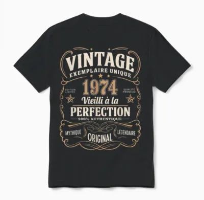 51 Years Man 1974 Birthday T Shirt 51 Years Man 1974 T-Shirt, Black, S Unisex T-Shirt - Black