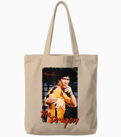 Bruce Lee Das Drachenspiel Des Todes Retro Tote Bags - Natural