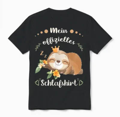 My Official Sleep Shirt Women's Sloth Pyjama Shirt T-Shirt, Black Unisex T-Shirt - Black