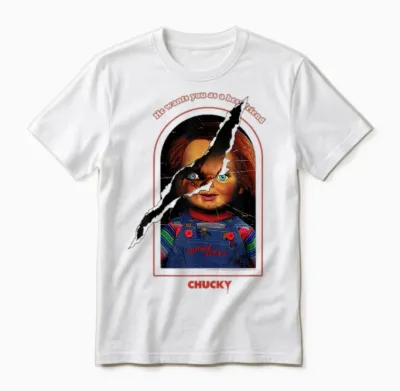 Chucky Split Face Unisex T-Shirt - White