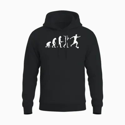 Funny Football Evolution Unisex Hoodie - Black