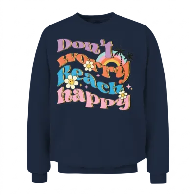 Retro Summer Sublimation Unisex Sweatshirt - Navy
