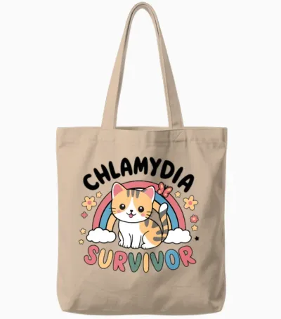 Chlamydia Survivor Inappropriate Adult Humor Tote Bags - Natural