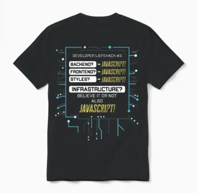 Developer Life Hack - Coding Jokes Funny Developer Unisex T-Shirt - Black