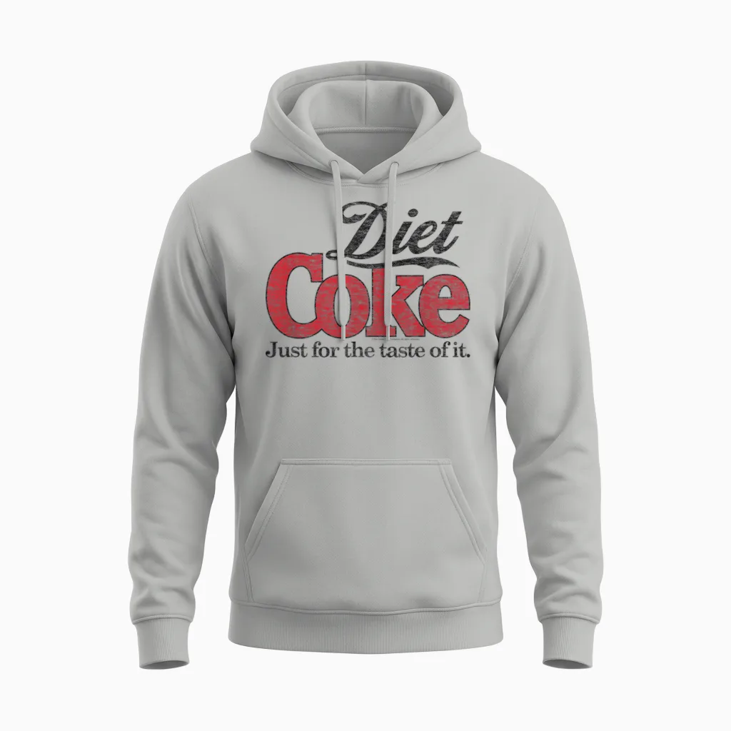 Coca-Cola - Diet Coke Retro Logo Unisex Hoodie in Ash